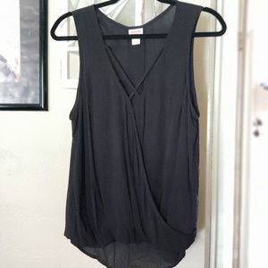 Black strappy tank top